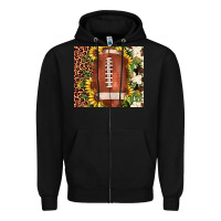 Black football leopard cowhide sunflower Zipper Hoodie - JahusDesignShop