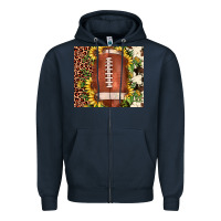 Navy football leopard cowhide sunflower Zipper Hoodie - JahusDesignShop