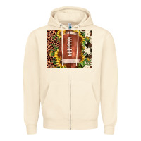 Sandshell football leopard cowhide sunflower Zipper Hoodie - JahusDesignShop