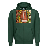 Sports Green football leopard cowhide sunflower Zipper Hoodie - JahusDesignShop