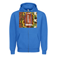 True Royal football leopard cowhide sunflower Zipper Hoodie - JahusDesignShop