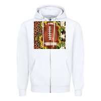 White football leopard cowhide sunflower Zipper Hoodie - JahusDesignShop