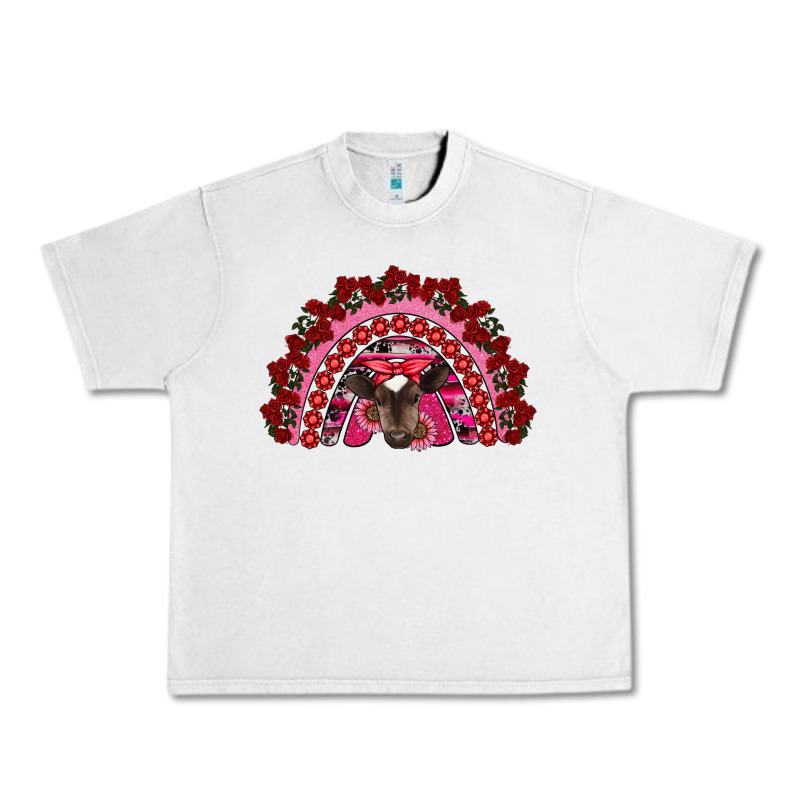 Valentine's Day Baby Cow Rainbow Urban Heavy Tee by RanaPortraitStore | Teevron