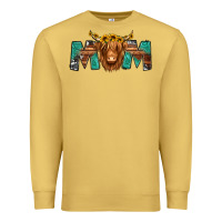 Antique Gold highland cow mom Premium Sweatshirt - Jasminsmagicworld