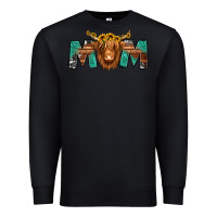 Black highland cow mom Premium Sweatshirt - Jasminsmagicworld