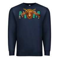 Navy highland cow mom Premium Sweatshirt - Jasminsmagicworld