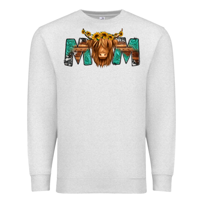 Highland Cow Mom Premium Sweatshirt by Jasminsmagicworld | Teevron