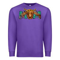 Purple highland cow mom Premium Sweatshirt - Jasminsmagicworld