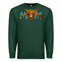 Sports Green highland cow mom Premium Sweatshirt - Jasminsmagicworld