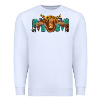 White highland cow mom Premium Sweatshirt - Jasminsmagicworld