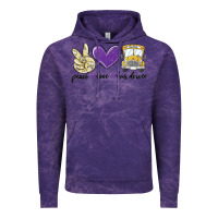 Cloud Purple peace love bus driver Vintage Hoodie - MaliasSmallBusiness