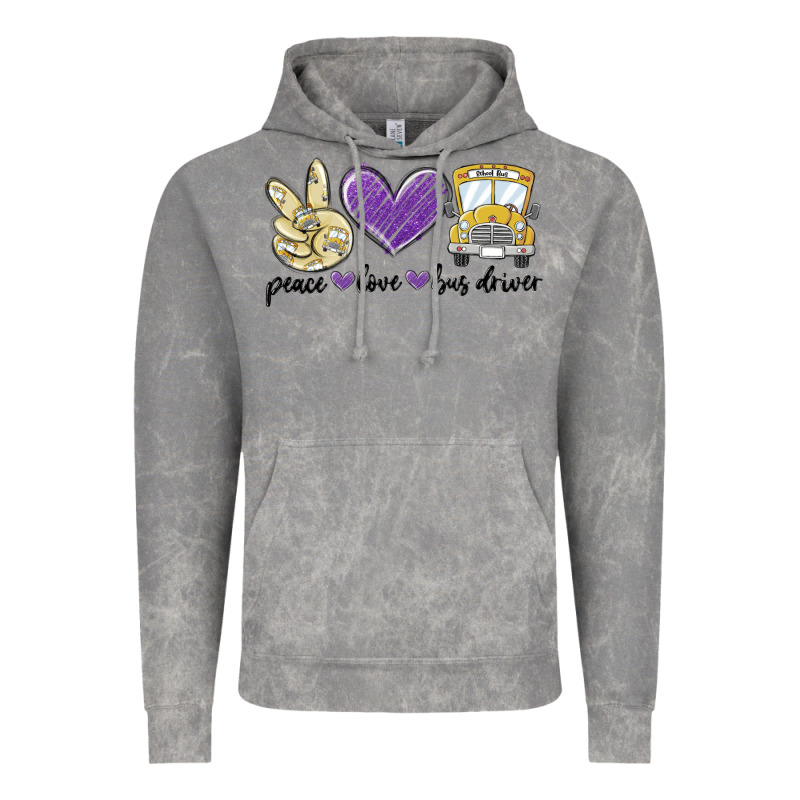 Peace Love Bus Driver Vintage Hoodie by MaliasSmallBusiness | Teevron