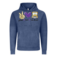 Vintage Denim peace love bus driver Vintage Hoodie - MaliasSmallBusiness