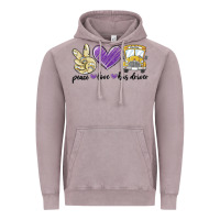 Vintage Zinc peace love bus driver Vintage Hoodie - MaliasSmallBusiness