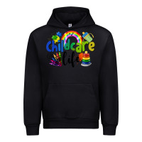 Black Childcare Life Urban Hoodie - LillyAllenDesigns