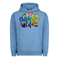 Pigment Pebble Blue Childcare Life Urban Hoodie - LillyAllenDesigns