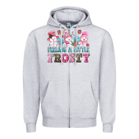 Heather Grey feelin' a little frosty Zipper Hoodie - AdoDesignShop