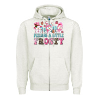 Oatmeal Heather feelin' a little frosty Zipper Hoodie - AdoDesignShop