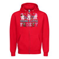 Red feelin' a little frosty Zipper Hoodie - AdoDesignShop