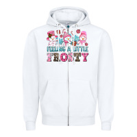 White feelin' a little frosty Zipper Hoodie - AdoDesignShop