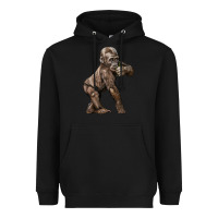 Black Baby Gorilla Heavyweight Hoodie - LillyAllenDesigns