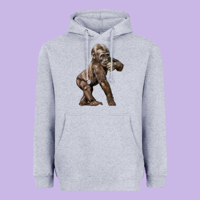 Baby Gorilla Heavyweight Hoodie Designed By Lillyallendesigns