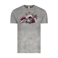 Cloud Rock Boho floral raven skull Vintage Tee - RanaPortraitStore