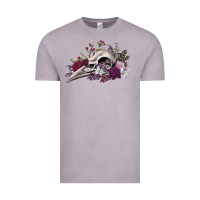 Boho Floral Raven Skull Vintage Tee | Teevron