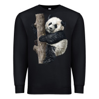 Black Giant Panda Premium Sweatshirt - LillyAllenDesigns