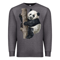 Charcoal Heather Giant Panda Premium Sweatshirt - LillyAllenDesigns
