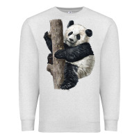 Oatmeal Heather Giant Panda Premium Sweatshirt - LillyAllenDesigns