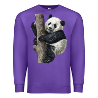Purple Giant Panda Premium Sweatshirt - LillyAllenDesigns