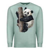 Seafoam Giant Panda Premium Sweatshirt - LillyAllenDesigns