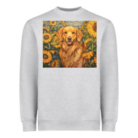 Heather Grey golden retriever Heavyweight Sweatshirt - Unal Design