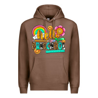 Chestnut hello preschool Premium Hoodie - NancyCooperArtShop