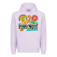 Lilac hello preschool Premium Hoodie - NancyCooperArtShop