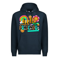 Navy hello preschool Premium Hoodie - NancyCooperArtShop