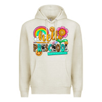 Oatmeal Heather hello preschool Premium Hoodie - NancyCooperArtShop