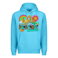 Ocean Blue hello preschool Premium Hoodie - NancyCooperArtShop
