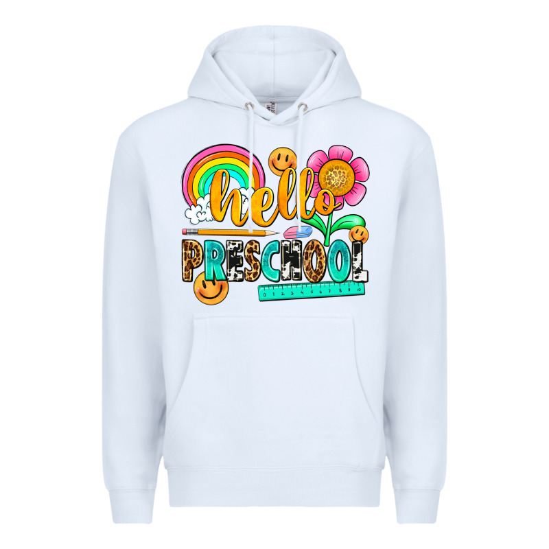 Hello Preschool Premium Hoodie by NancyCooperArtShop | Teevron