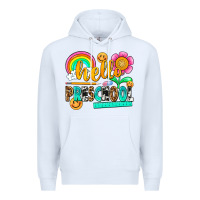 White hello preschool Premium Hoodie - NancyCooperArtShop