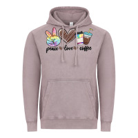 Vintage Zinc peace love coffee Vintage Hoodie - MaliasSmallBusiness