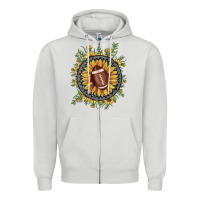 Dove Grey football gemstone sunflower Zipper Hoodie - JahusDesignShop