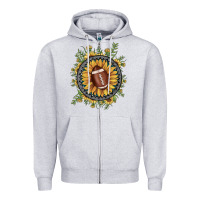 Heather Grey football gemstone sunflower Zipper Hoodie - JahusDesignShop