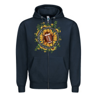 Navy football gemstone sunflower Zipper Hoodie - JahusDesignShop