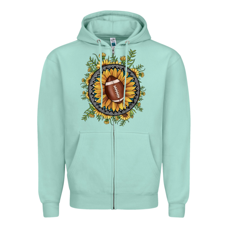 Football Gemstone Sunflower Zipper Hoodie by JahusDesignShop | Teevron