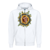 White football gemstone sunflower Zipper Hoodie - JahusDesignShop