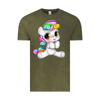Vintage Olive pride cute unicorn Vintage Tee - texasbilliewilder