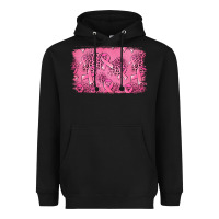 Black Distressed breast cancer background Heavyweight Hoodie - Jasminsmagicworld