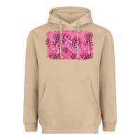 Mushroom Distressed breast cancer background Heavyweight Hoodie - Jasminsmagicworld